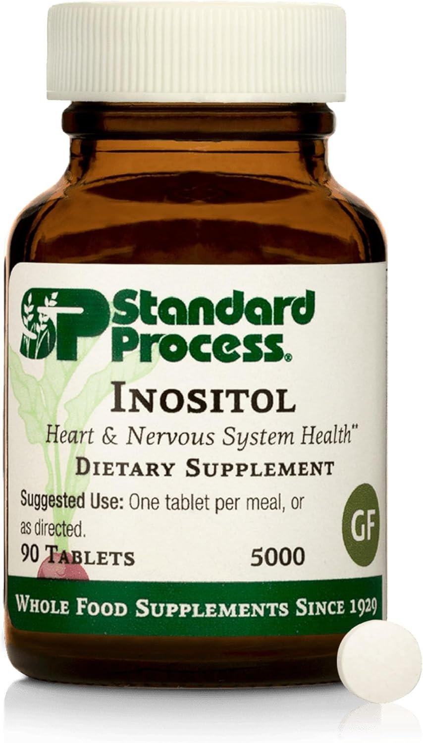Standard Process Inositol, Nervous System & Cardiovascular, 90 Tablets | Supports Nervous System, Lipid Metabolism and Cardiovascular Health, Gluten-Free, Non-Dairy and Non-Soy Supplement