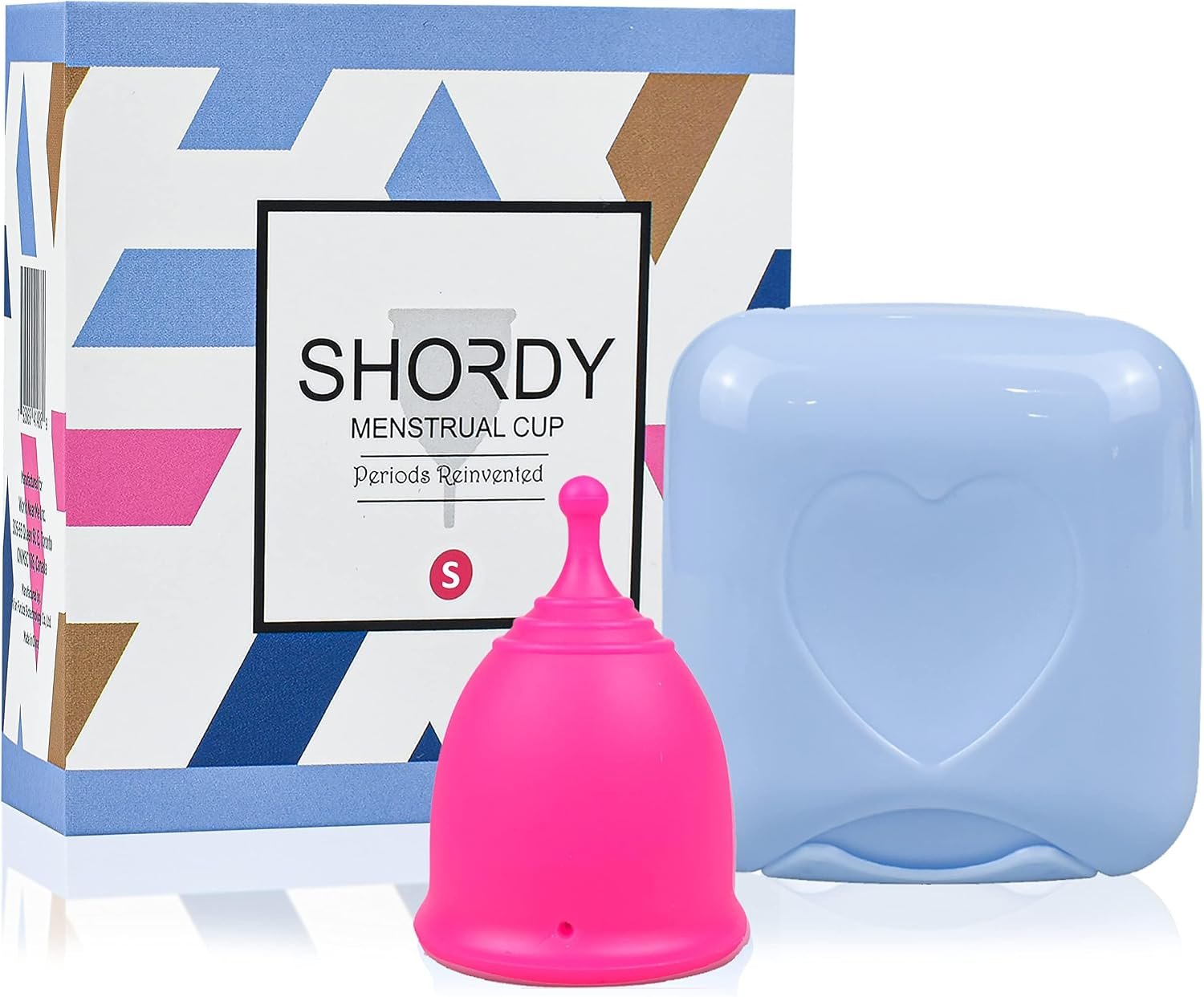 SHORDY Small Menstrual Cup – Starter Size, Petite Fit, First-Time Users | Medical Grade Silicone Pink Period Cups, Gentle Tampon & Pad Alternative, Up to 12-Hour Leak Free Comfort, Copa Menstrual