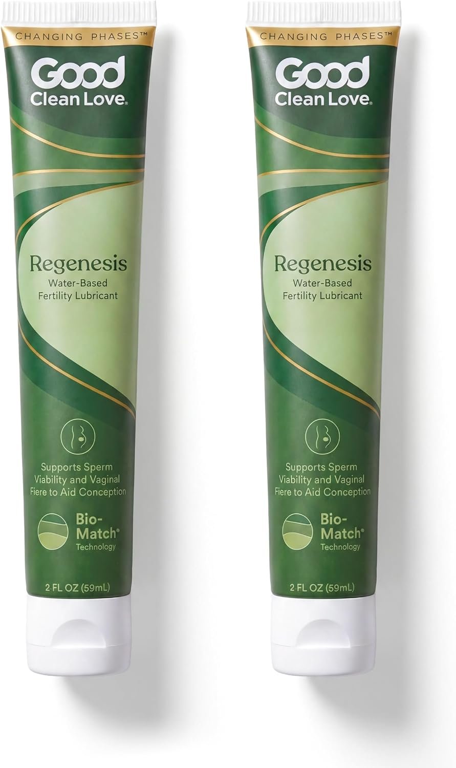 Good Clean Love Regenesis Fertility-Friendly Lubricant, 2 Oz (2-Pack) | Water-Based Fertility Lubricant With Magnesium & Calcium Ions. For Couples Trying To Conceive. Safe For Toys
