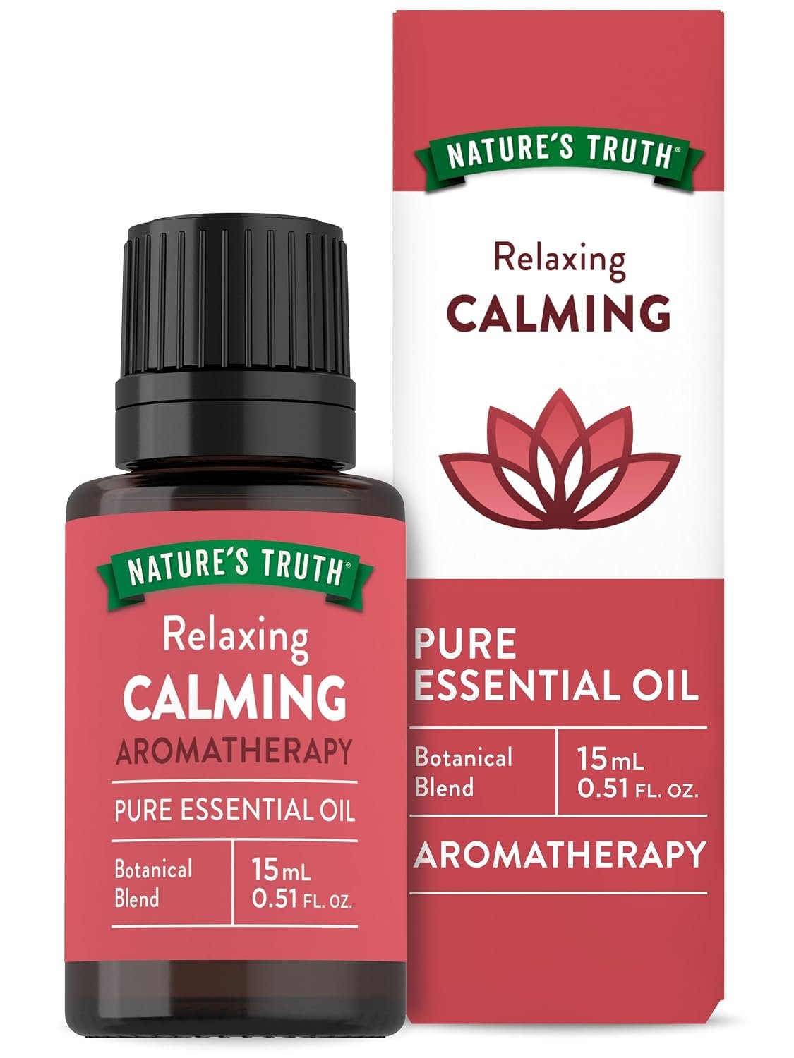 Nature’s Truth Calming Pure Essential Oil | 15 mL | for Diffusers and Aromatherapy | Plant Based, Non-GMO & Gluten Free