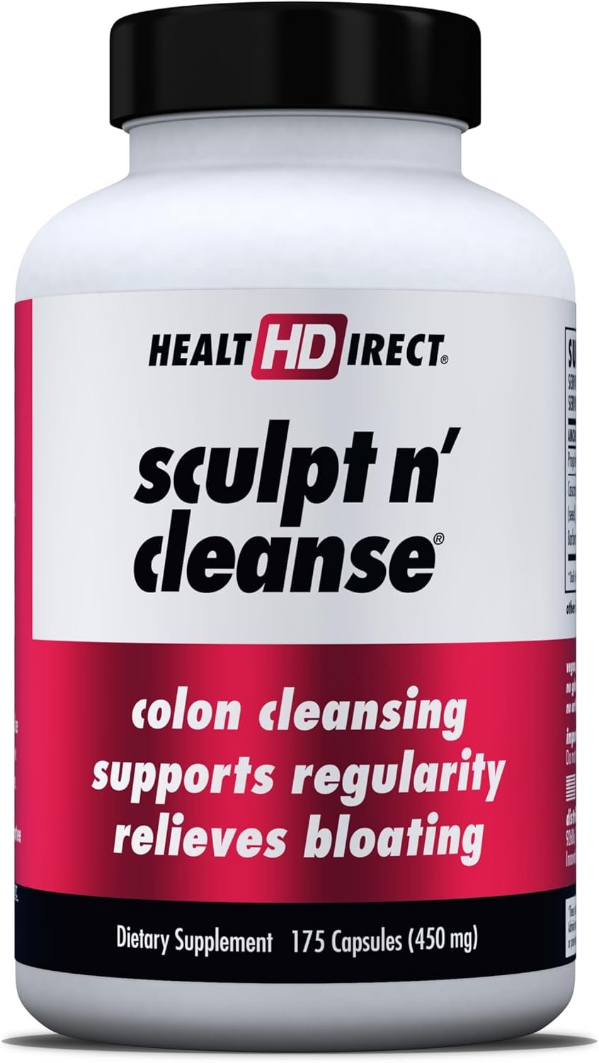 HEALTH DIRECT Sculpt n’ Cleanse Herbal Colon and Gut Cleanse, 175 Capsules