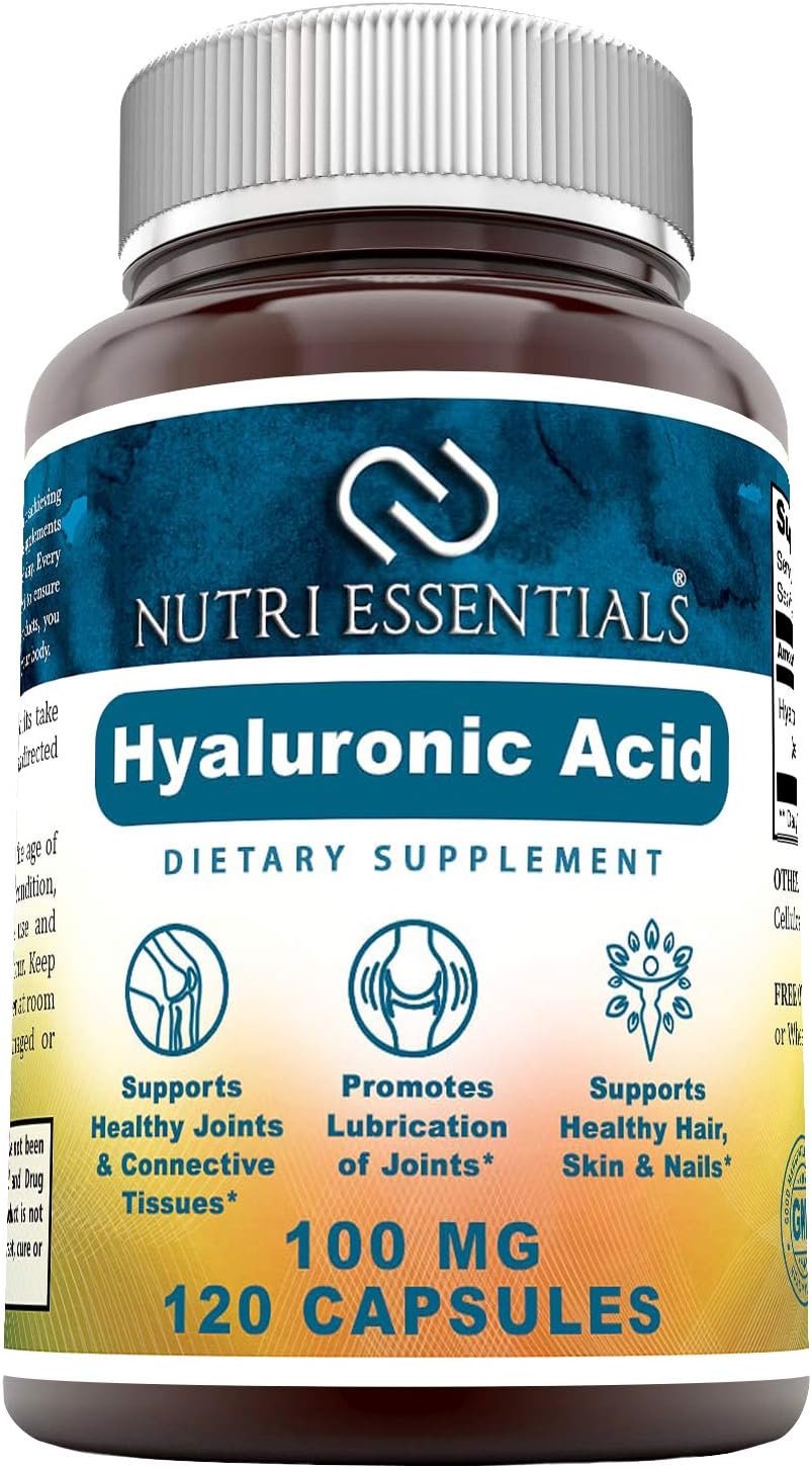 Hyaluronic Acid Dietary Supplement – 100 mg 120 Capsules (Non-GMO) – The Best Supplements for Joint Health, Skin Care & More