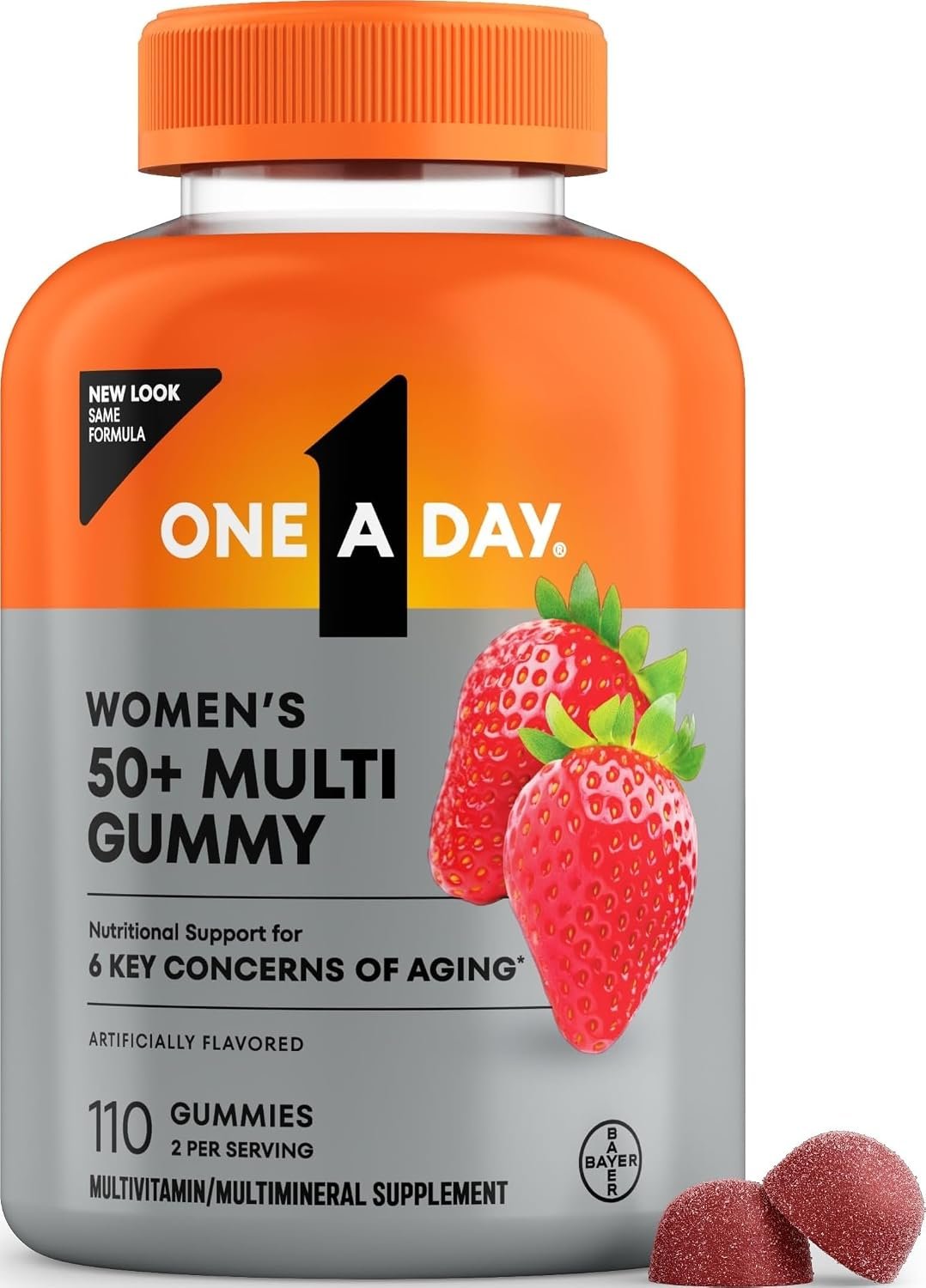 One A Day Multivitamin for Women 50 and Over, Women’s Multivitamin Gummy 50 plus for Immune Support, Eye Health & Healthy Brain Function, Gummy Vitamins for Women 50 plus, 110 Ct (Packaging May Vary)