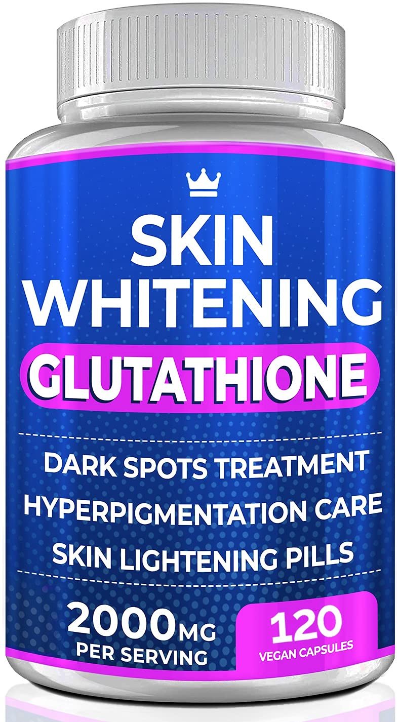 Glutathione Whitening Pills – 120 Capsules 2000mg Glutathione – Effective Skin Lightening Supplement – Dark Spots, Melasma & Acne Scar Remover, Hyperpigmentation Treatment – Anti-Aging Antioxidant
