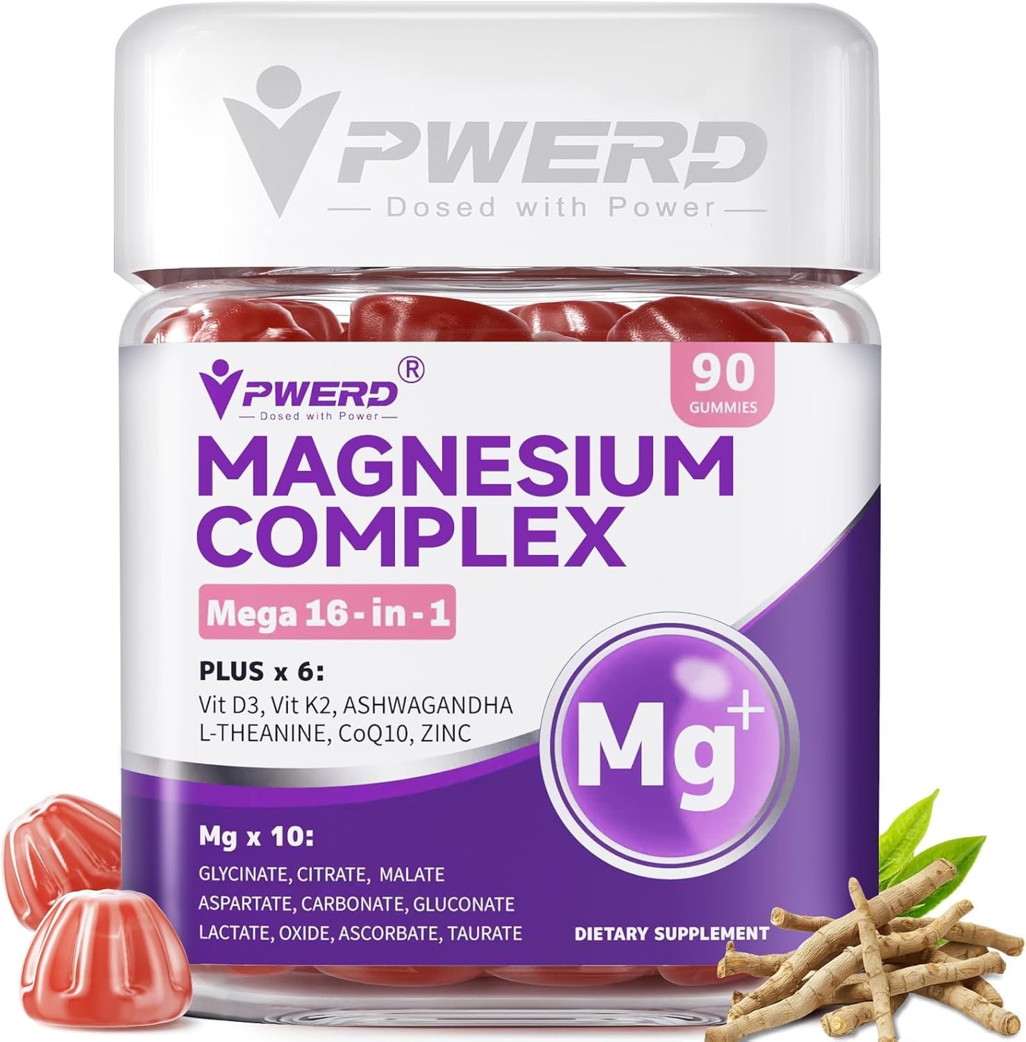 Magnesium Sleep | Magnesium Complex for Women & Adults | Gummies with Glycinate Citrate 16-in-1 Formula-Deep-Calm for Relaxation, Muscle, Bone, and Energy Support* No Added Sugar, 90 Gummies