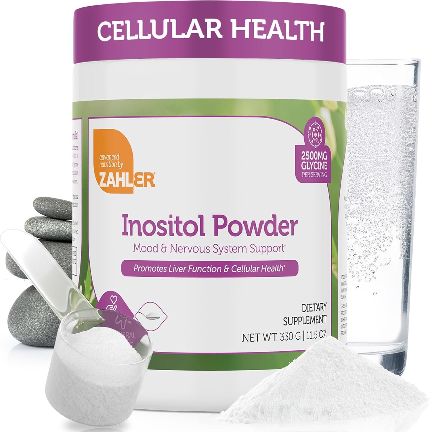 Zahler Inositol Powder – Healthy Mindset & Nervous System Support for Women – Inositol & Glycine to Support Liver Function & Cellular Health – Kosher, Non-GMO & Gluten-Free – Unflavored, 11.5 oz