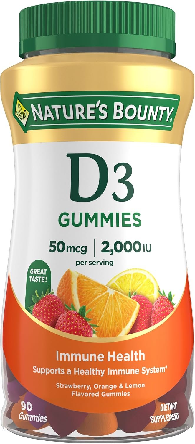 Nature’s Bounty Vitamin D3 Gummies 50mcg, 90ct