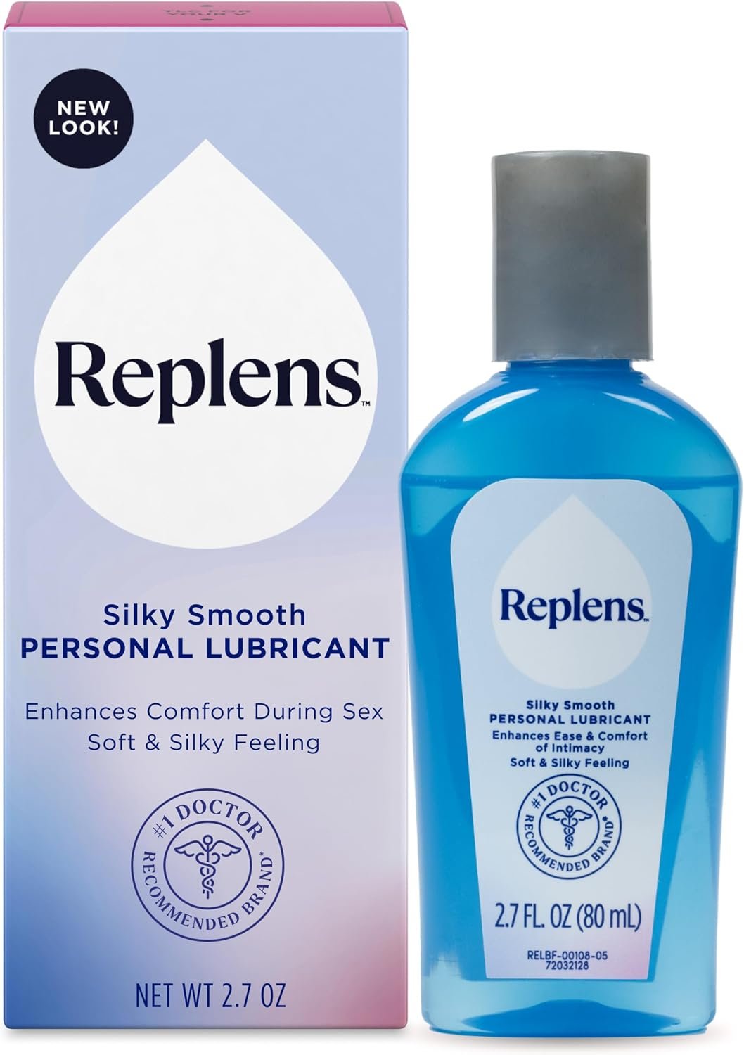 Replens Silky Smooth Personal Lubricant 2.7 fl oz bottle | Silicone Lubricant for Women, Men & Couples; Long-Lasting Glide; Fragrance-Free; Intimate Wellness