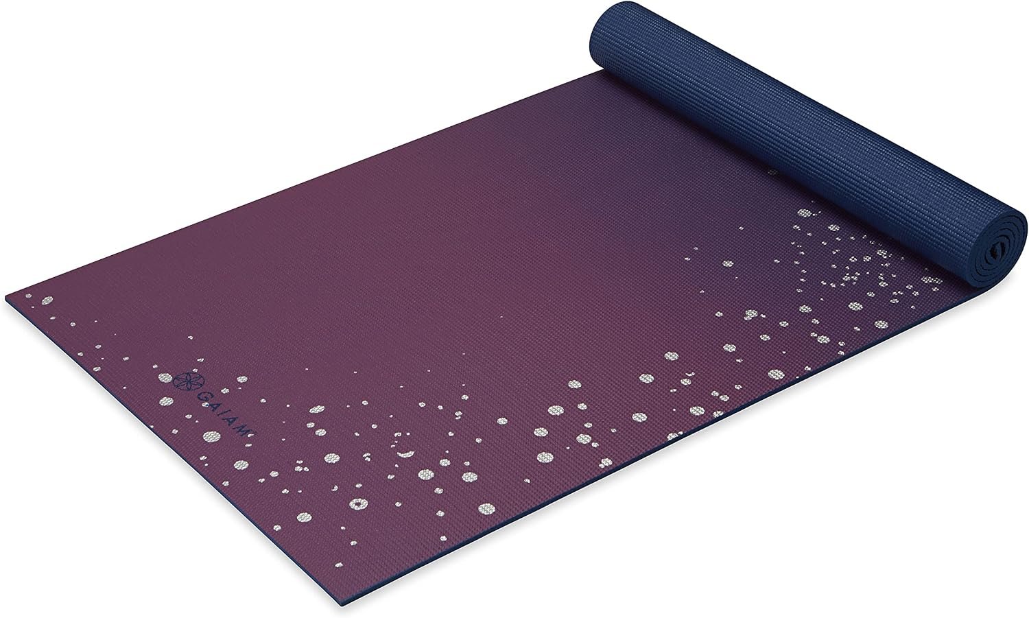 Gaiam Premium Yoga Mat, 6mm Thick Print Mat | Premium 6mm thick cushioning for joint support. Non-slip print design for yoga, Pilates & floor workouts.