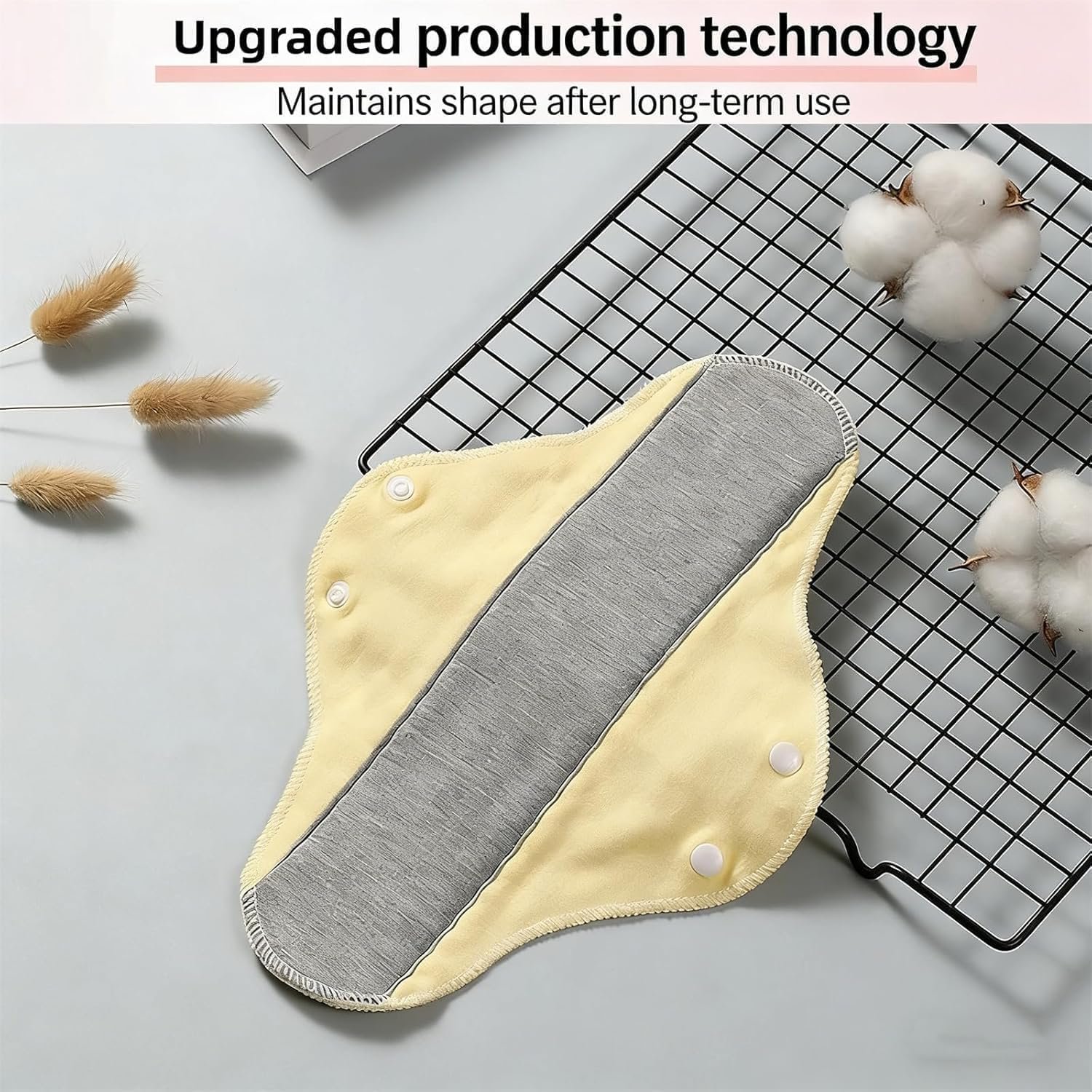 4PCS Reusable Graphene Absorbent Pads for Women, Ultra Thin Washable Pads for Women with Honeycomb Absorbent Layers, Leakproof Cloth Pads
