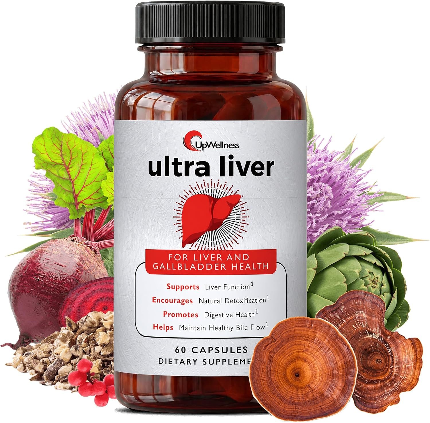 Ultra Liver Supplement for Liver Care & Support and Gallbladder Support – Powered by TMG, NAC Milk Thistle, and More – Liver Cleanse Detox & Repair – 60 Capsules