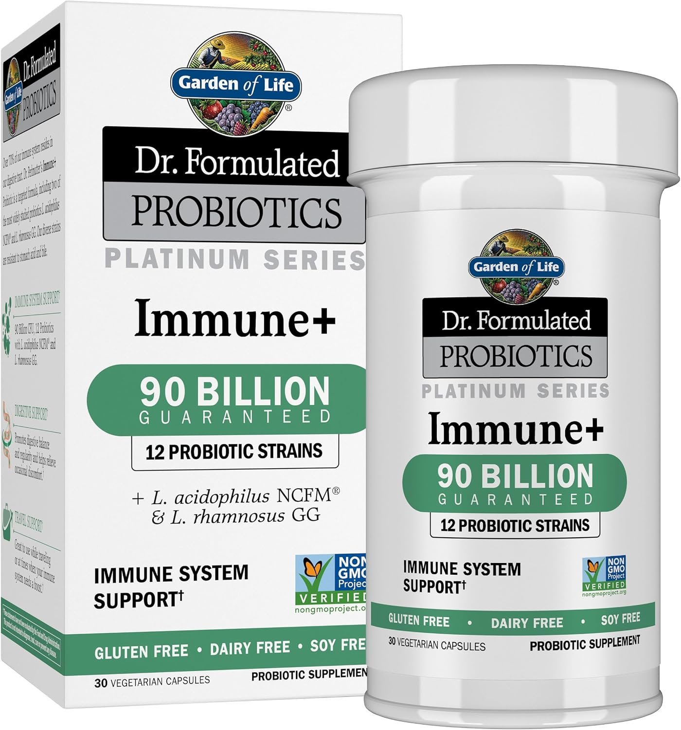 Garden of Life Dr. Formulated Platinum Immune+ Probiotics, 30 Capsules