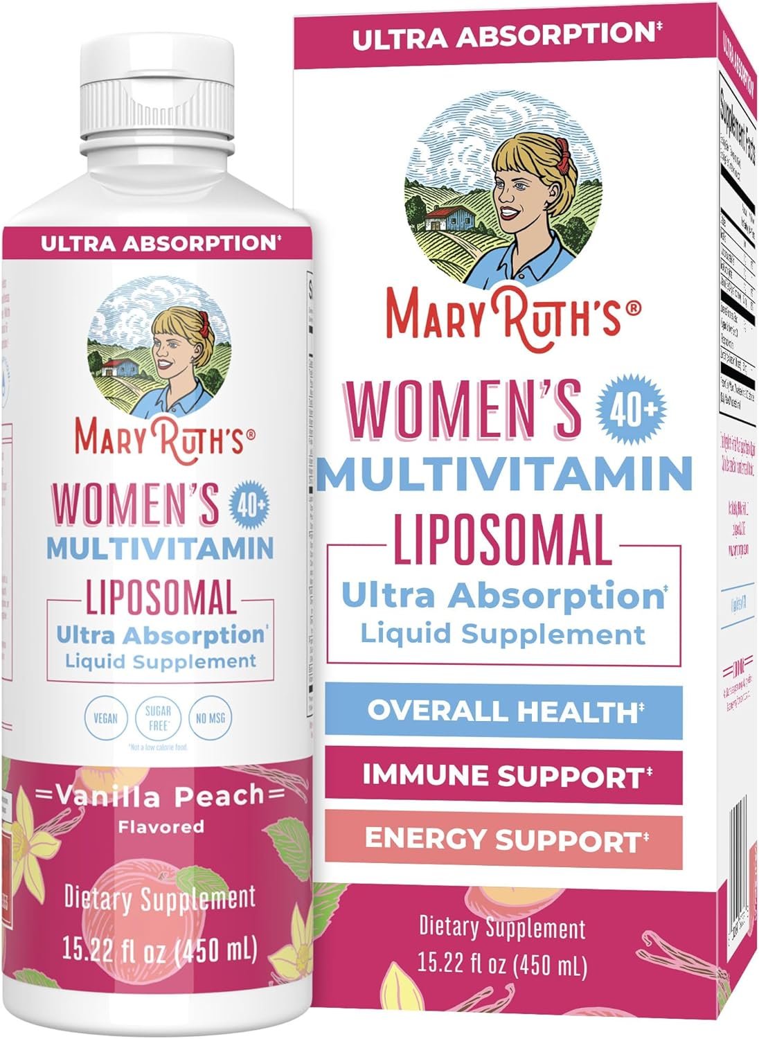 MARYRUTH’S Multivitamin Liposomal for Women 40+ | Womens Multivitamin Liposomal | Immune Support Supplement | Menopause Support| Methylated Multivitamin | Vegan | Sugar Free | Non-GMO | 15.22 Fl Oz | 15.22 Fl Oz, Sugar Free