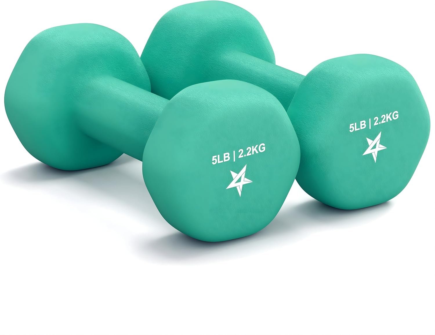Yes4All Neoprene Coated Dumbbell Hand Weight Sets of 2 – Multiple Weight Options with 15 Colors, Anti-roll, Anti-Slip, Hexagon Shape