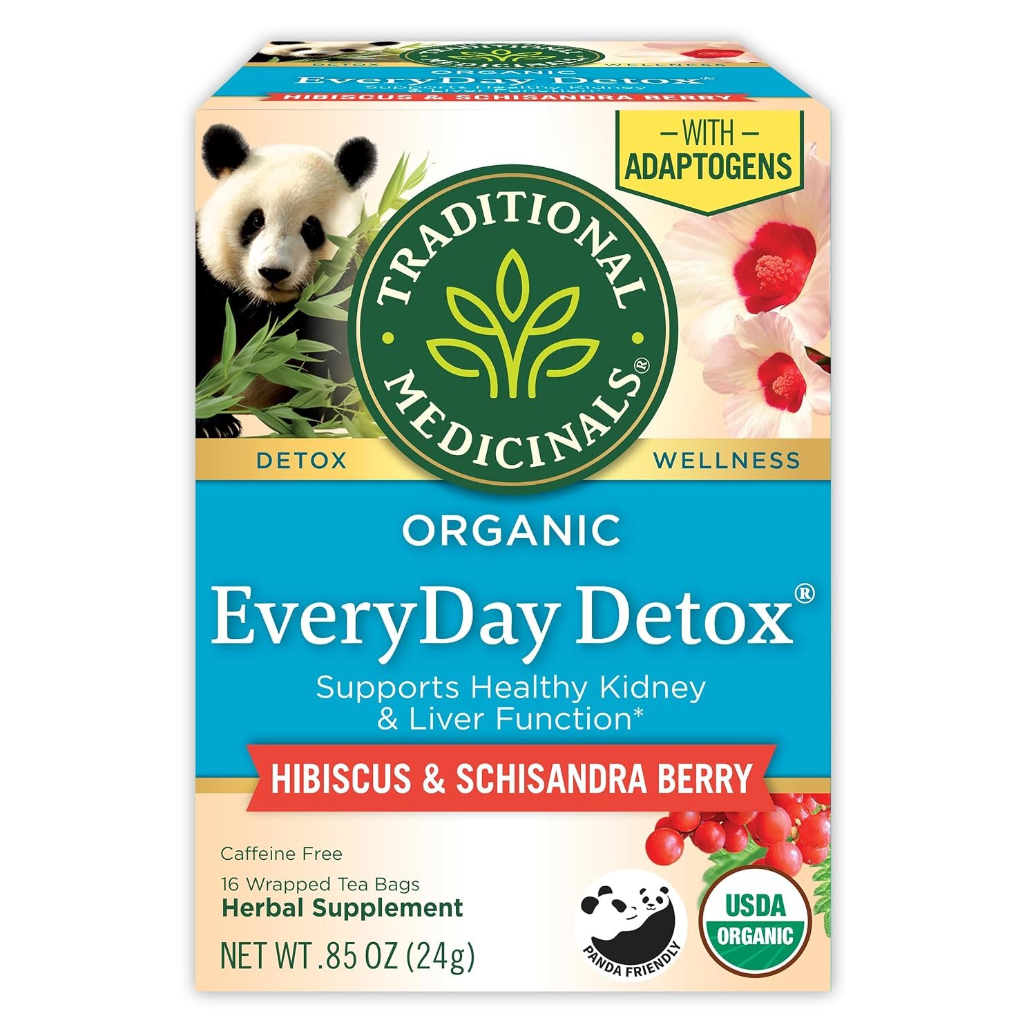 Traditional Medicinals Organic EveryDay Detox Schisandra Berry, 16 Tea Bags