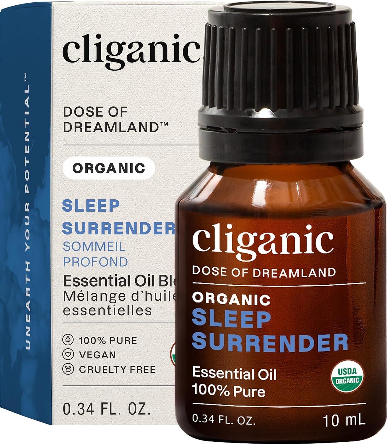Cliganic Organic Essential Oil Sleep Surrender Blend – Dose of Dreamland (Packaging May Vary)