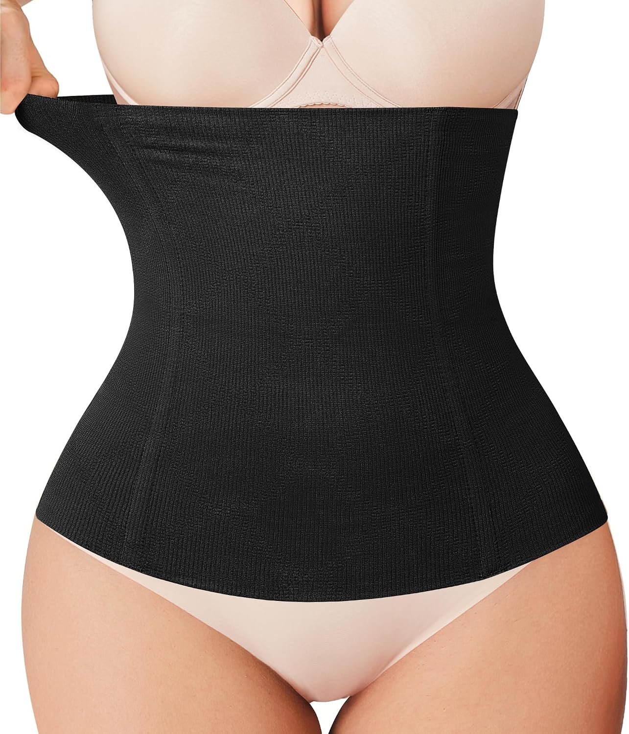 Nebility Women’s Waist Trainer Tummy Control Waist Cincher Slim Body Shaper | Shapewear tummy control has 4 flexible steel stays for back support; stretch fabric for a smooth, discreet fit under clothes.
