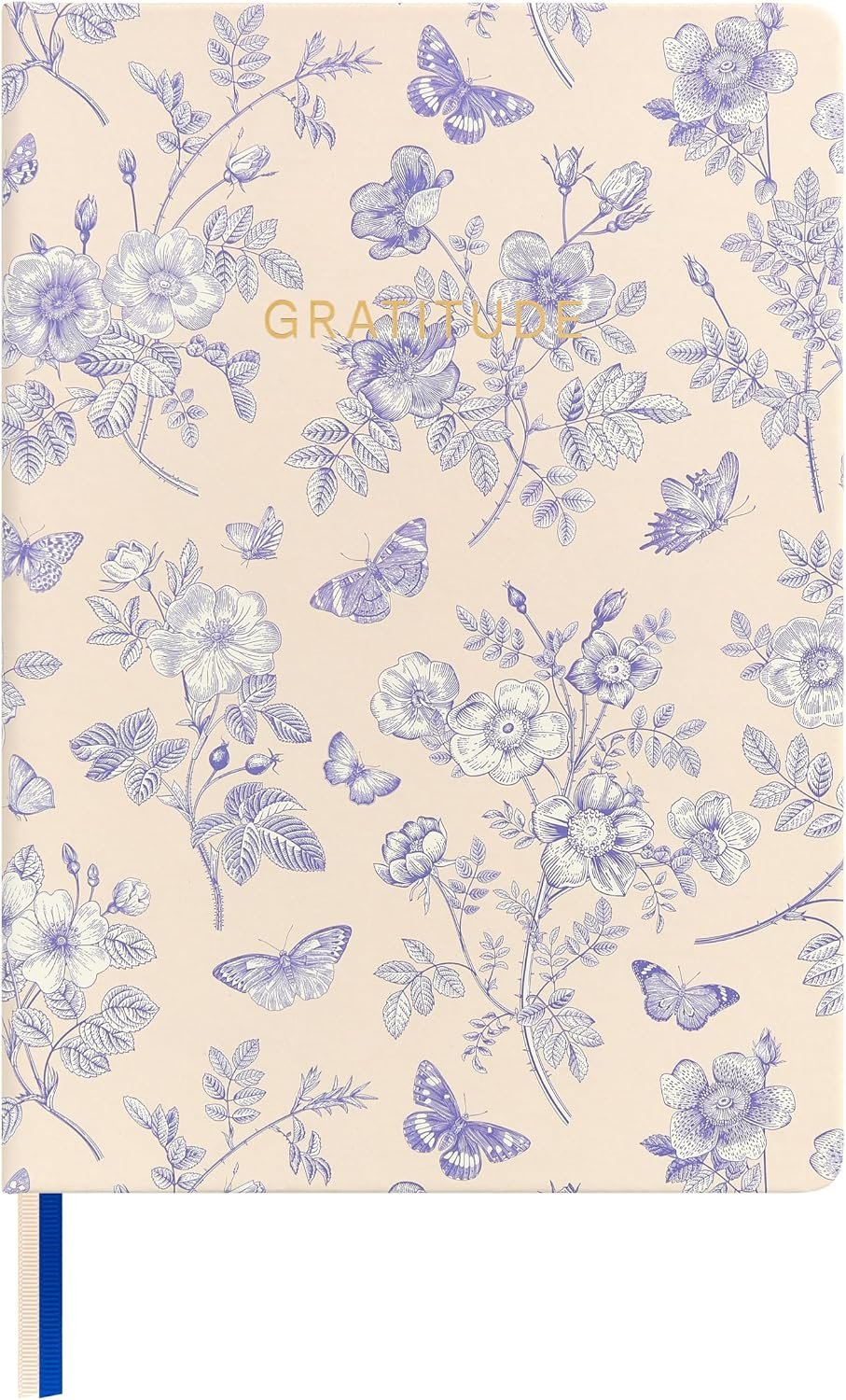 And Per Se Gratitude Journal – 5 Minute Daily Practice for Women with Prompts & Quotes – Undated Mindfulness & Happiness Notebook (Blue Flowers)