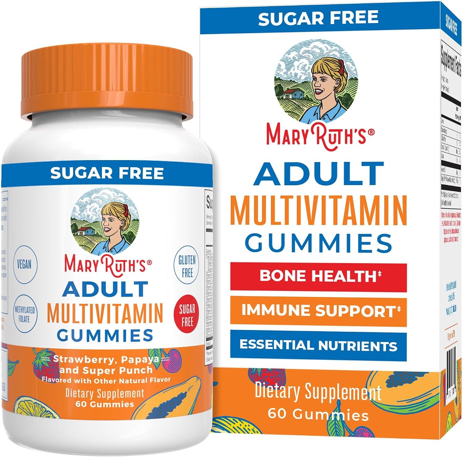 MARYRUTH’S Adult Multivitamin for Women and Men, Sugar Free, 60 Count | Sugar Free, 60 Count