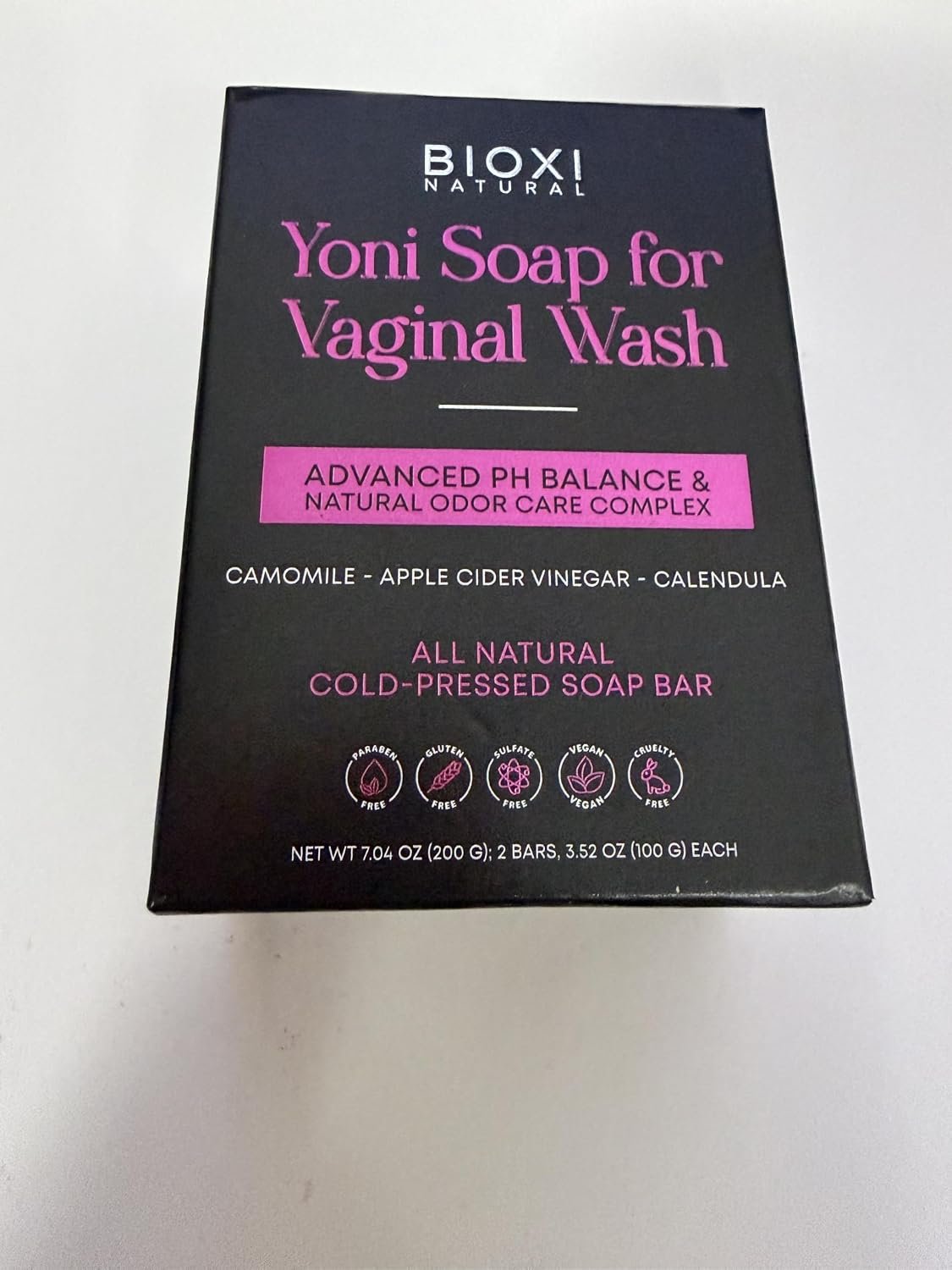 Yoni Soap for Vaginal Intimate Feminine Wash – Advanced pH Balance & Odor Care Control Hydration Complex – Natural Korean Cold-Pressed Vegan Formula with Aloe Vera, Chamomile & Calendula – 2 Pack
