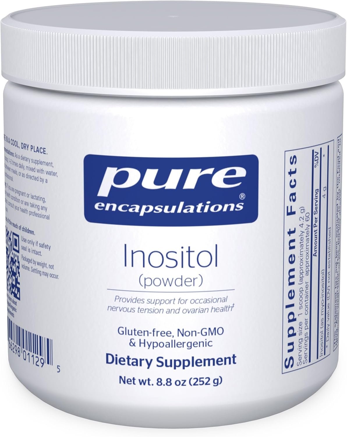 Pure Encapsulations Inositol (Powder), 8.8 Ounces | Supplement to Support Energy, Nervous System and Ovarian Function*, with Myo-Inositol