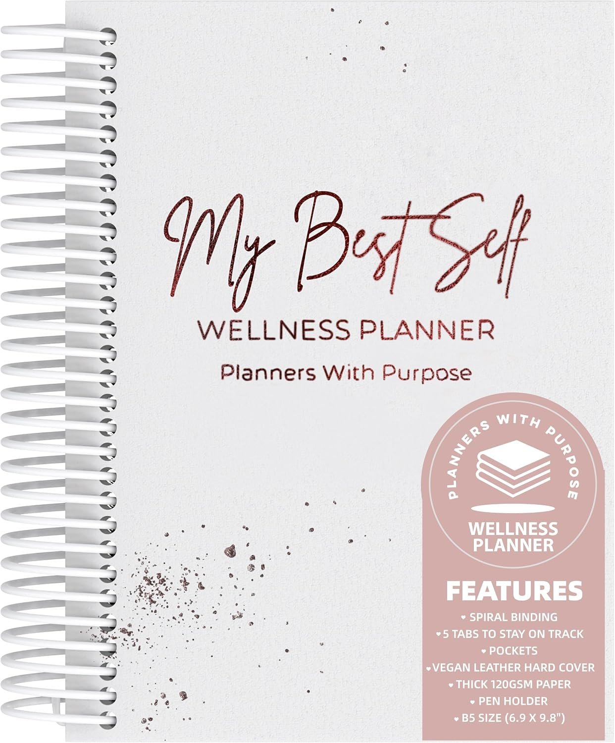 Planners with Purpose Wellness Journal, Self Care for Women, My Best Me | Daily Self Care Lifestyle Planner, Support Physical, Mental, & Emotional Health, Guided Prompts, Self Love Workbook for Women