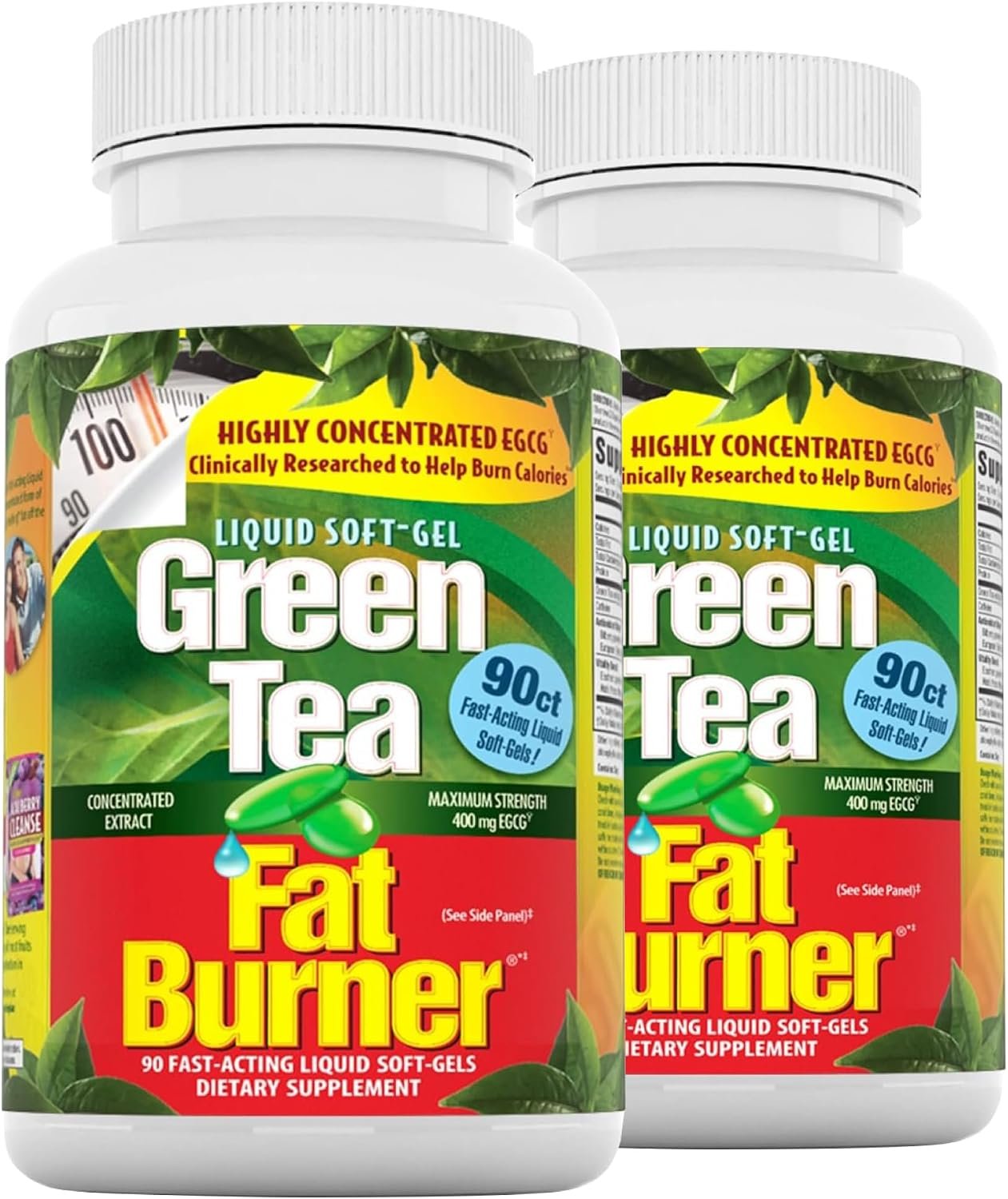 Applied Nutrition Green Tea Fat Burner Weight Loss 90 Softgels (2 Pack) | Supports Weight Loss for Women and Men; Metabolism Booster; Supports Calorie Management & Supplies Powerful Antioxidants