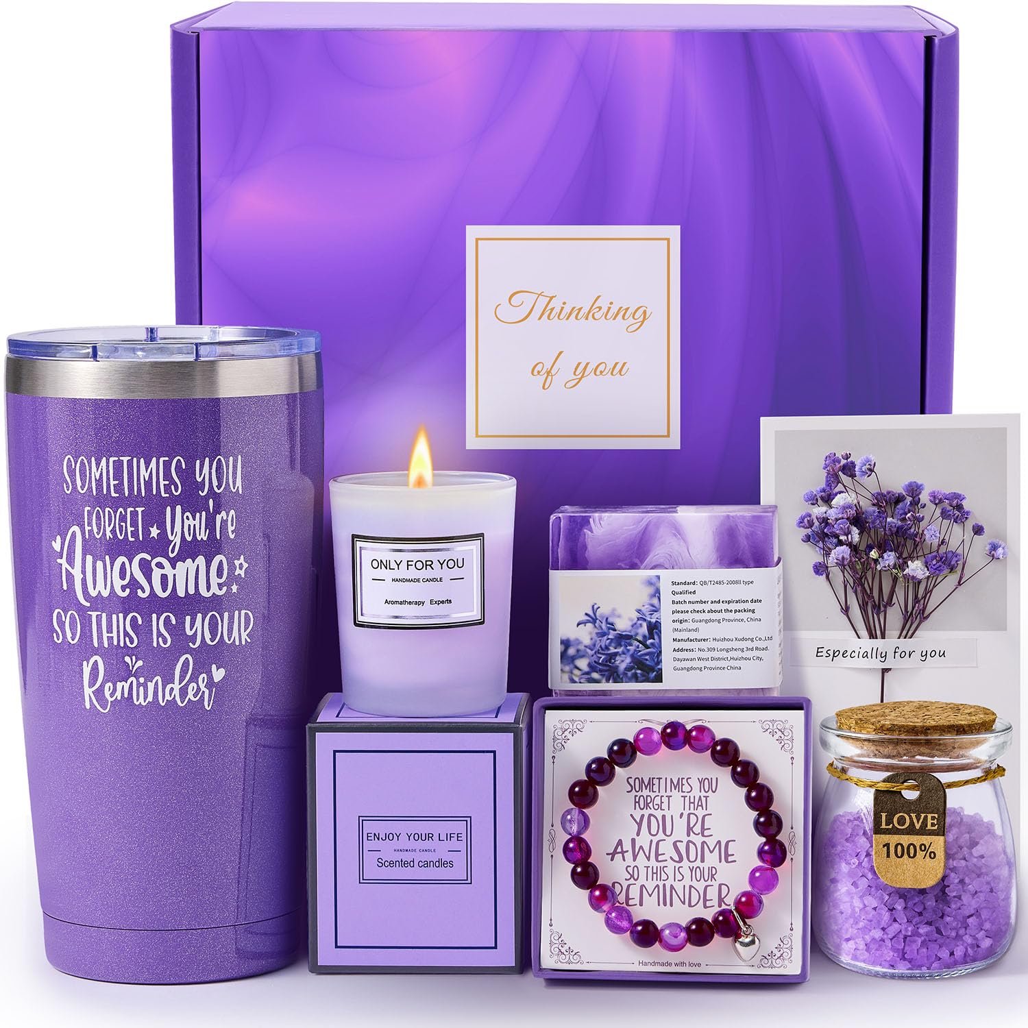 Gifts for Women for Mom Wife Her, Happy Birthday Gifts for Women Mom Wife Grandma Sister Friends, Self Care Gift Thoughtful Daily Self-Care and Relaxation Present Spa Gift Basket Set