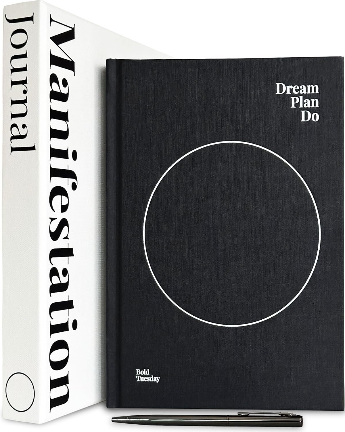 Manifestation Journal – 52-Week Undated Guided Law of Attraction Journal with Prompts, Habit Tracker, Vision Board, Goals & Reflection Tools | for Women & Men | Gift Box + Pen