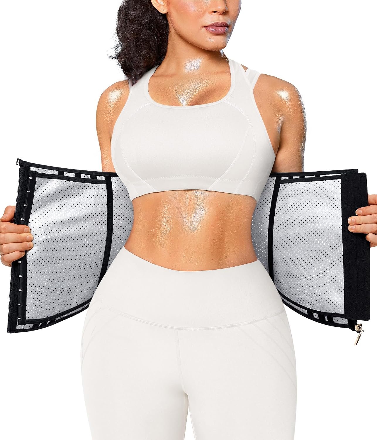 Junlan Sweat Waist Trainer for Women – Corset Sweat Band for Working Out