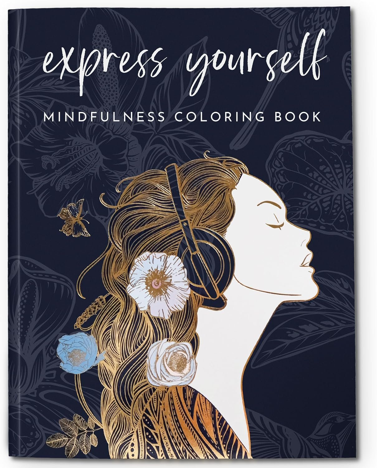 Adult Coloring Book for Women, Personal Growth Mindfulness & Stress Relief | Anxiety Relief & Relaxation, Self-Expression Journal Prompts, Best Friend & Self-Care Gift, 140gsm Perforated