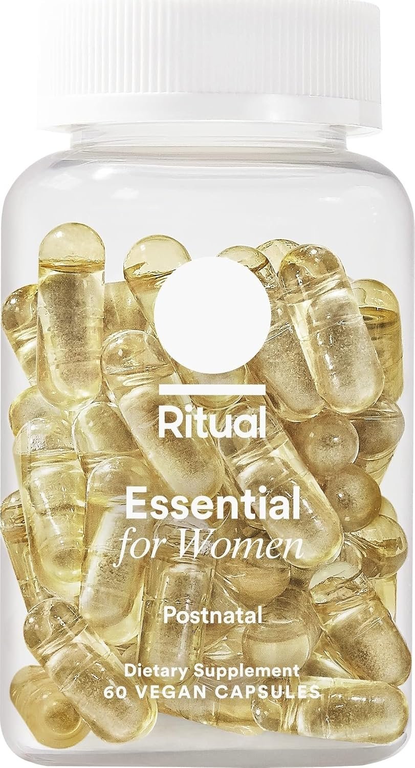 Ritual Women’s Postnatal Multivitamin – 60 Capsules – 30 Servings | Key Essential Vitamins and Minerals – Support Mom and Baby Postpartum, Throughout Lactation* – Choline, DHA – Vegan – Mint