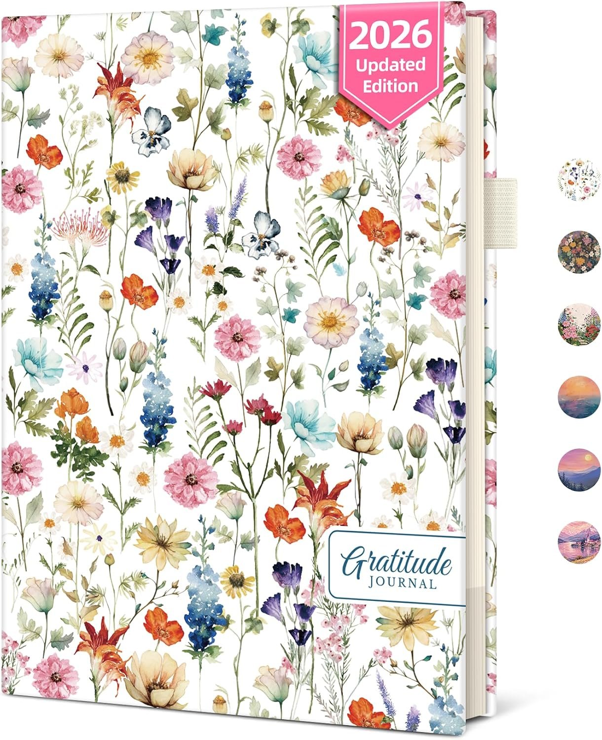 Gratitude Journal for Women – Undated Daily Mindfulness & Manifestation Journal with Prompts for Cultivate Affirmations, Positivity, Self-Care & Happiness – Wildflowers