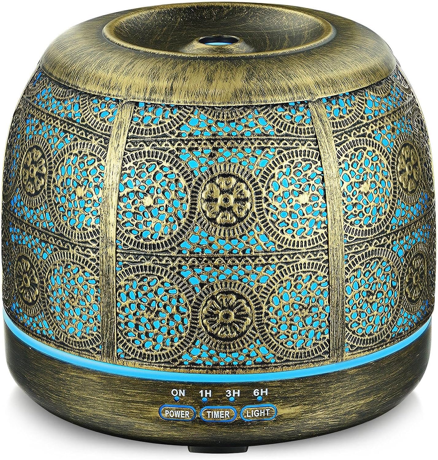 ARVIDSSON Essential Oil Diffuser for Home, 500ml Aromatherapy Diffuser | Metal Diffuser for Large Room, Ultrasonic Diffusers for Essential Oils, Humidifier with 7 Color LED Lights, Auto Shut-off
