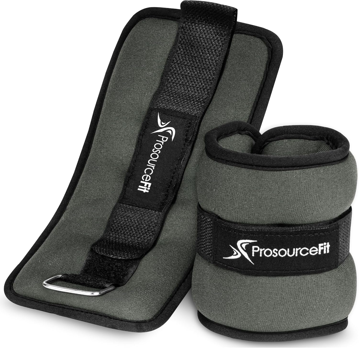 Prosource Ankle/Wrist and Arm/Leg Weights Set of 2, Adjustable Strap 1 lb-5 lb, Adjustable Weight 15 lb, 10 lb, 7 lb for Men and Women